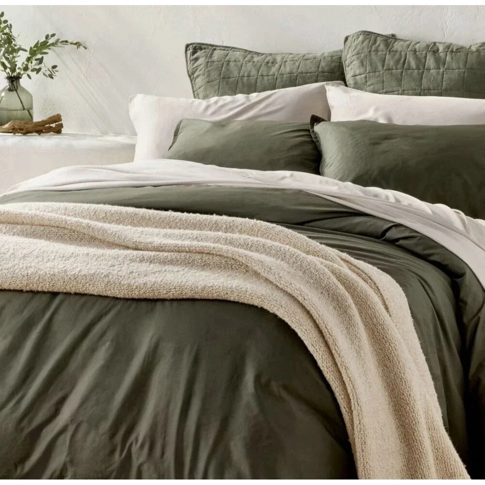 Queen 400 Thread Count Rayon from Bamboo Sheet Set Natural - Casaluna NEW